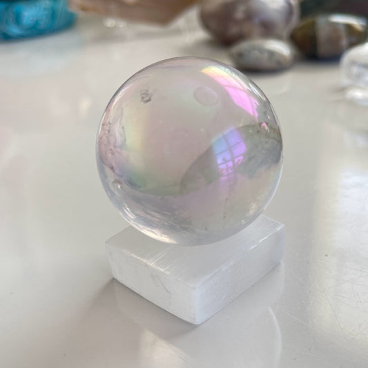 Aura Rose Quartz Sphere