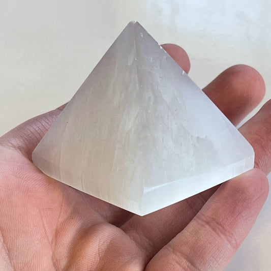 Selenite/Satin Spar Pyramid