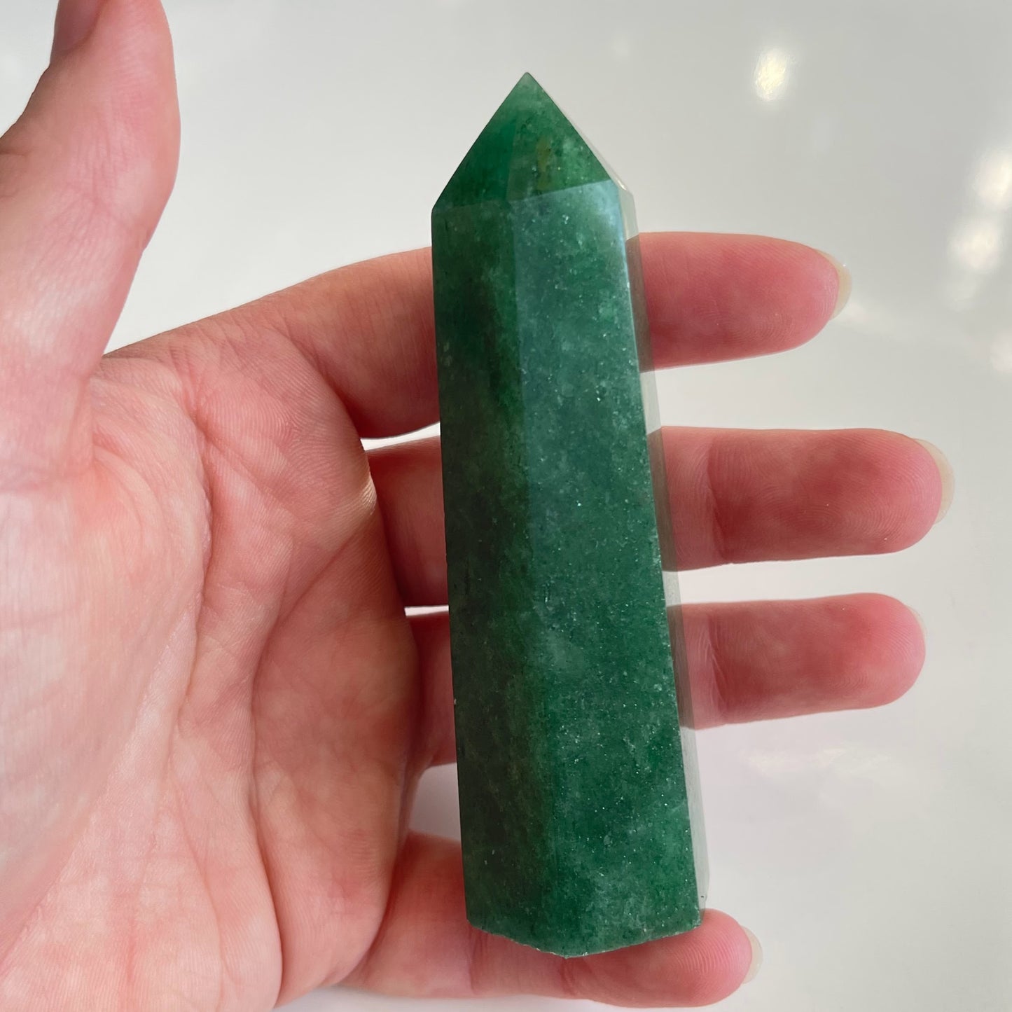 Green Strawberry Quartz Tower