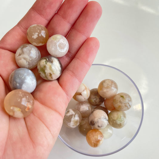 Flower Agate Mini Spheres
