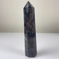 Garnet with Astrophyllite Tower