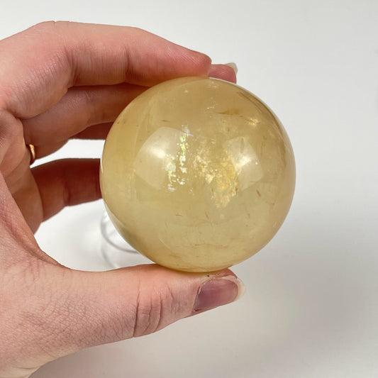 Honey Calcite Sphere