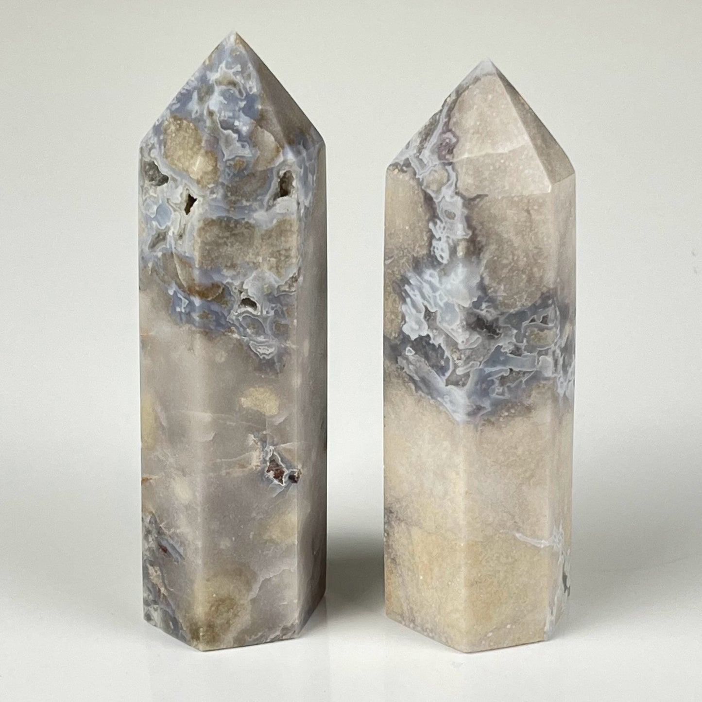 Blue Flower Agate Tower