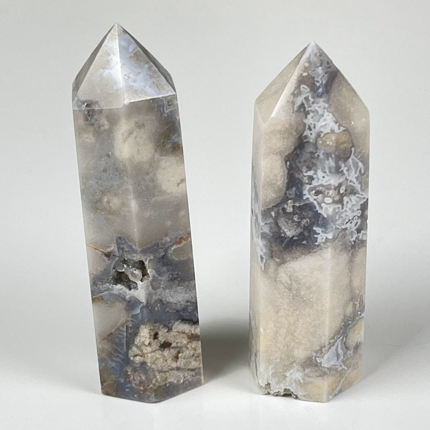 Blue Flower Agate Tower