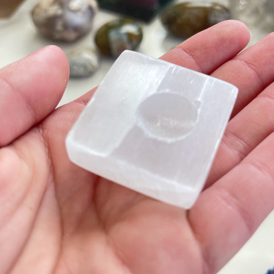 Selenite/Satin Spar Sphere Stand