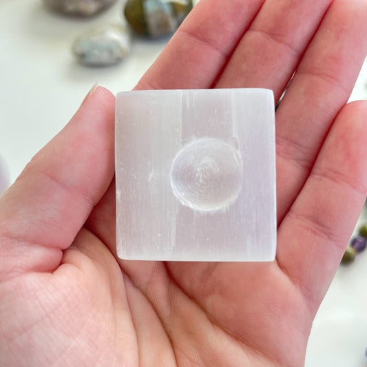Selenite/Satin Spar Sphere Stand