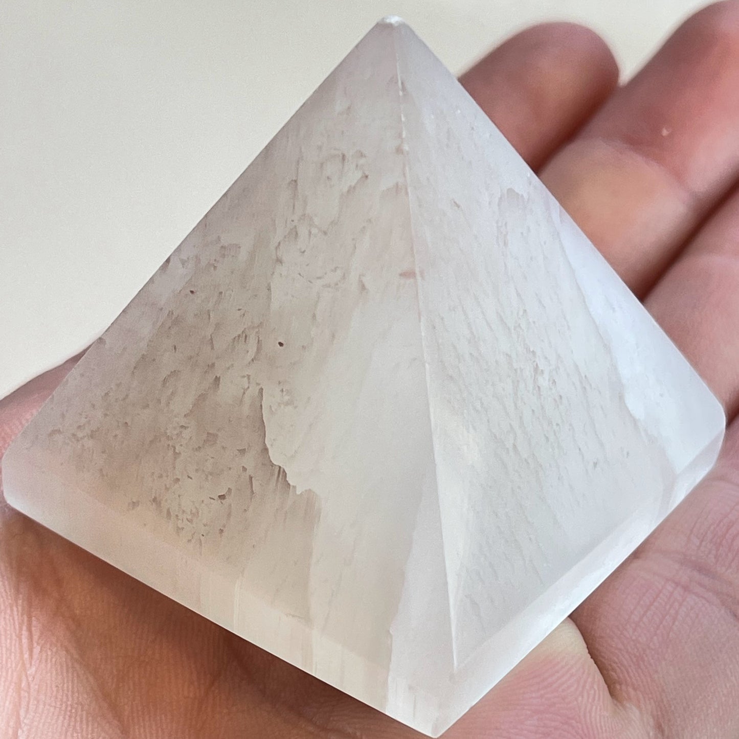 Selenite/Satin Spar Pyramid