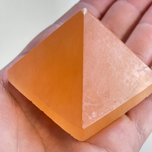 Peach Selenite/Satin Spar Pyramid
