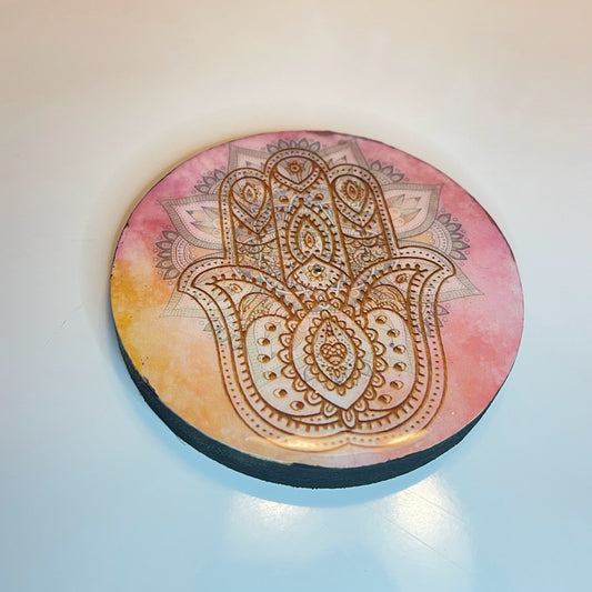 Hamsa Round Incense holder