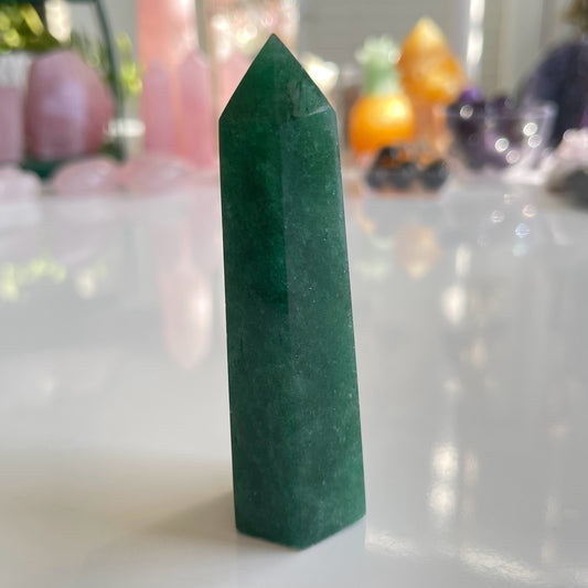 Green Strawberry Quartz Tower