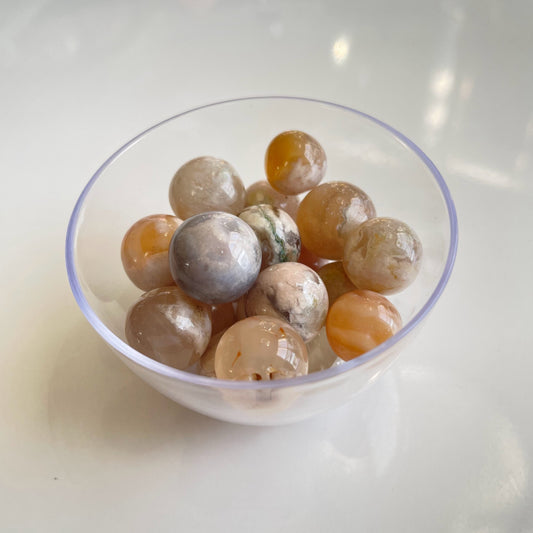 Flower Agate Mini Spheres