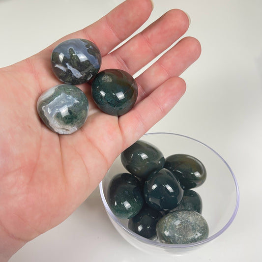 Moss Agate Tumble